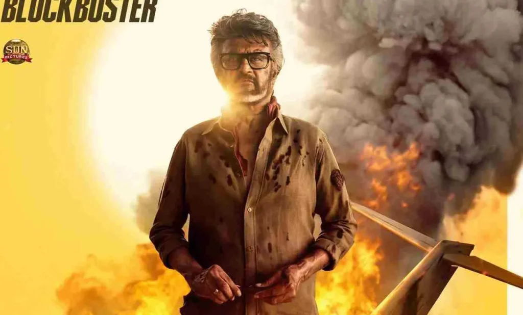 Rajinikanth in a promotional poster for the 2026 Tamil action film Jailer 2, directed by Nelson Dilipkumar and produced by Sun Pictures
